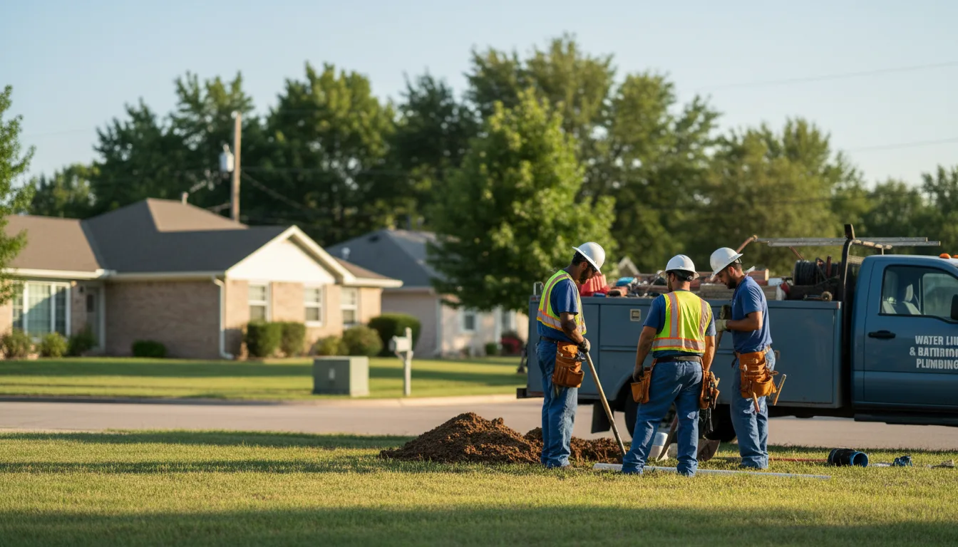 Residential water line and bathroom plumbing service in Saxe, VA
